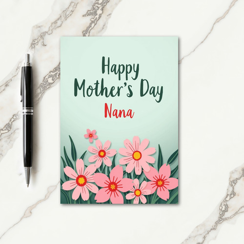 Vibrant Red Mothers Day Card