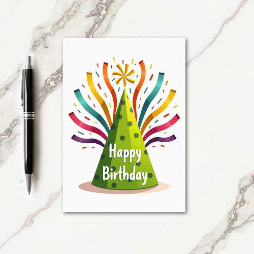 Vibrant Ribbons Birthday Card