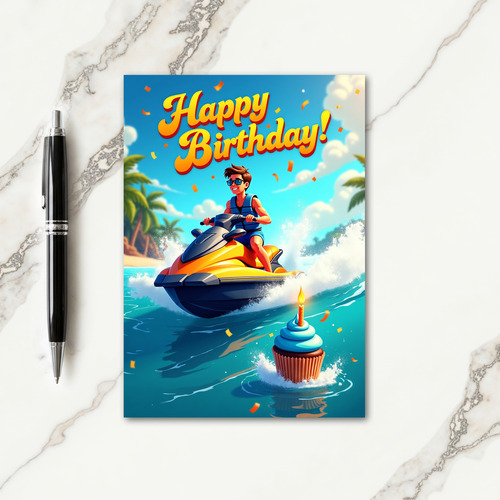 Vibrant Rider Birthday Card