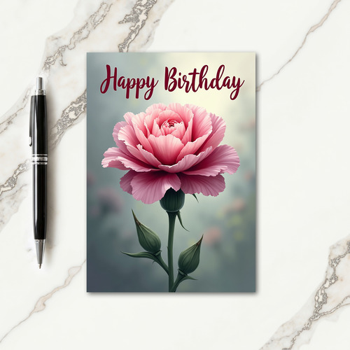 Vibrant Rose Birthday Card