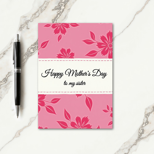 Vibrant Sister Mothers Day Card