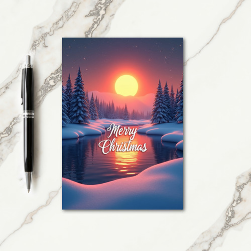 Vibrant Sky Christmas Card