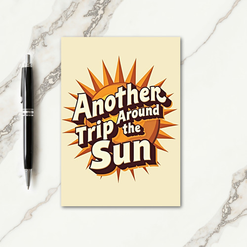 Vibrant Solar Birthday Card