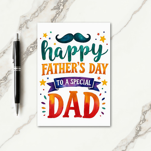 Vibrant Special Dad Card