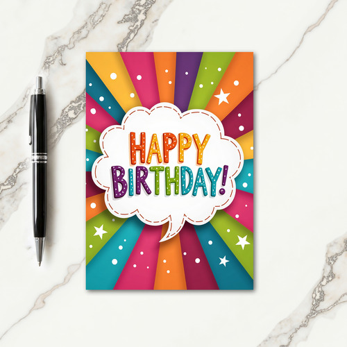 Vibrant Speckled Birthday Card