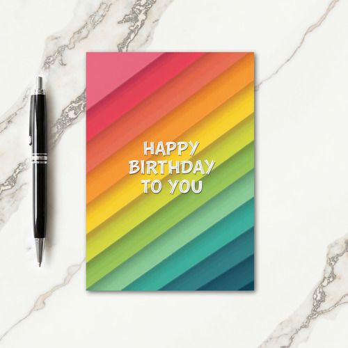Vibrant Spectrum Birthday Card