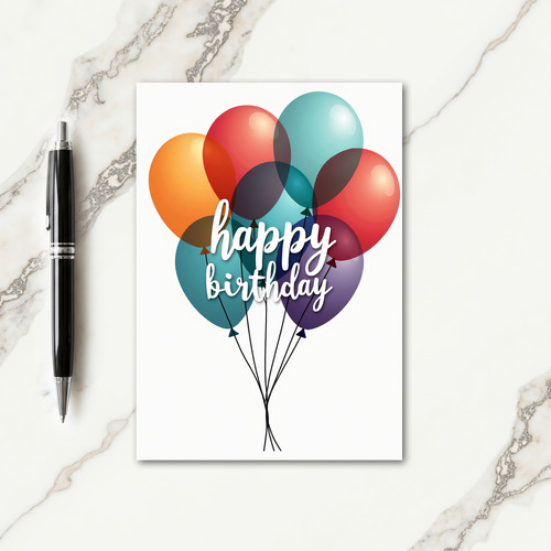 Vibrant Sphere Birthday Card