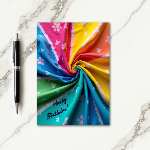 Vibrant Spiral Birthday Card