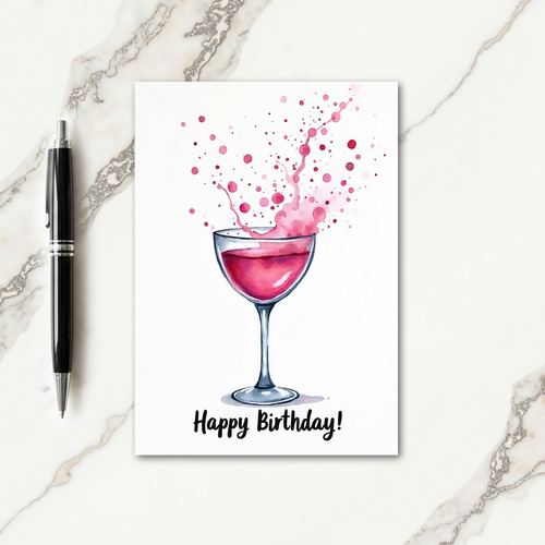 Vibrant Splash Birthday Card