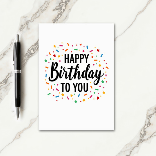 Vibrant Sprinkles Birthday Card