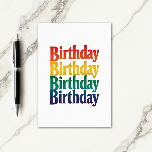 Vibrant Stacked Birthday Card