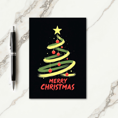 Vibrant Star Christmas Card