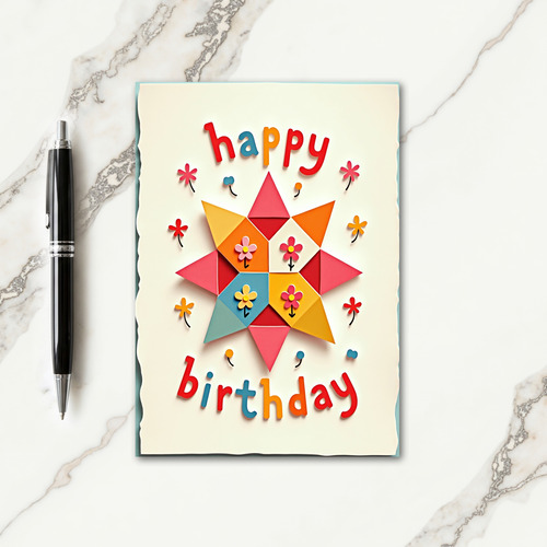 Vibrant Starburst Card