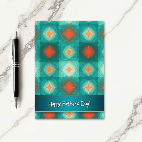 Vibrant Tessellation Fathers Day Card