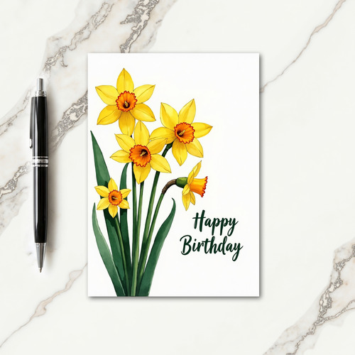 Vibrant Trumpet Birthday Card
