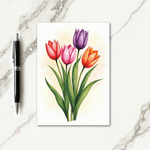 Vibrant Tulip Mothers Day Card