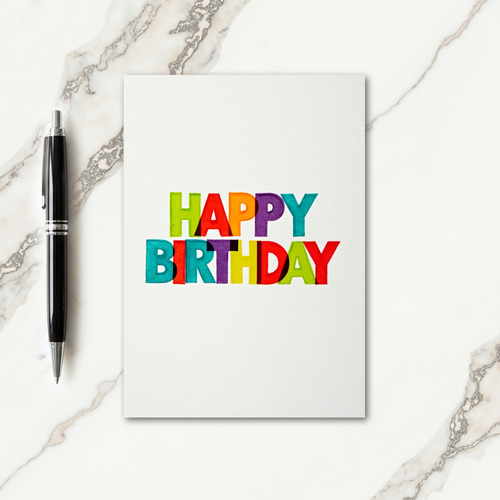 Vibrant Type Birthday Card