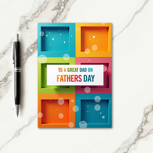 Vibrant Typography Father Card