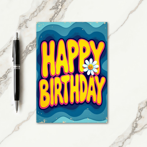 Vibrant Wave Birthday Card