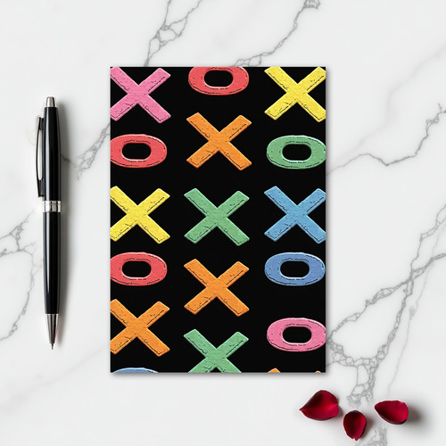 Vibrant Xo Abstract Pattern Card