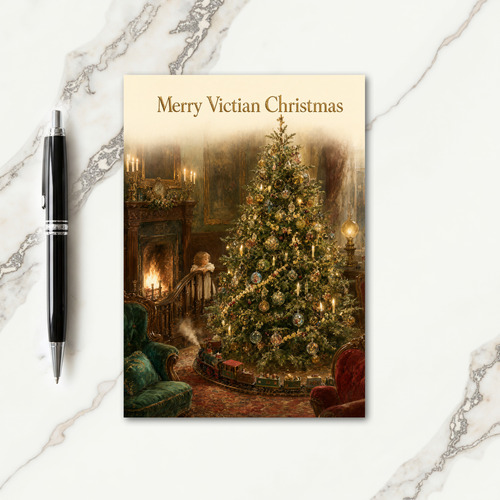 Victorian Christmas Card Designs Card