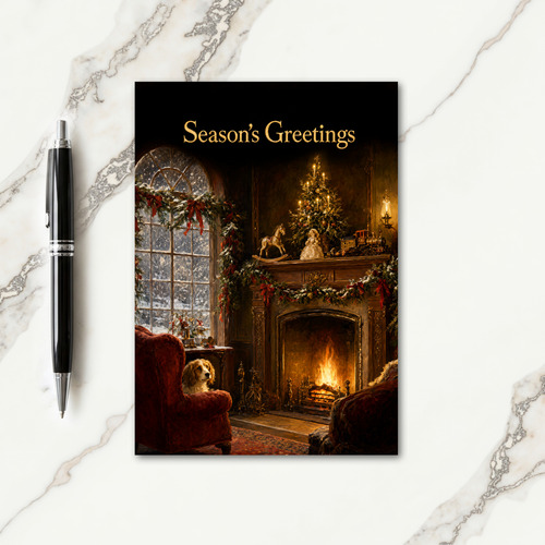 Victorian Christmas Card Greetings Card
