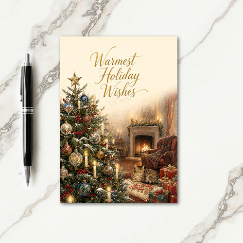 Victorian Christmas Card Sayings Card