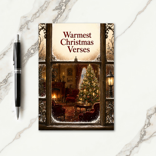 Victorian Christmas Card Verses Card