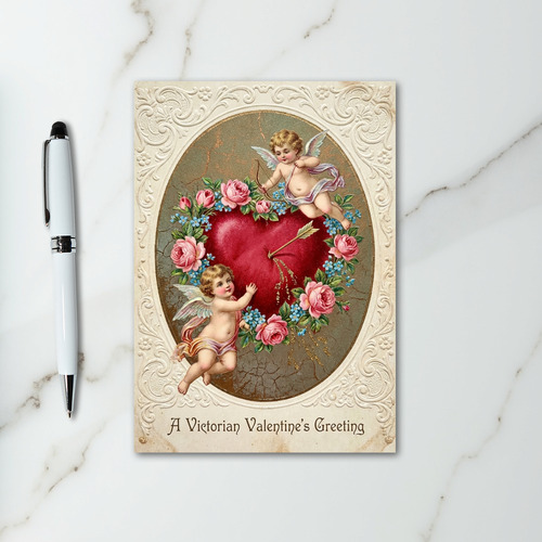 Victorian Valentines Cupid Card