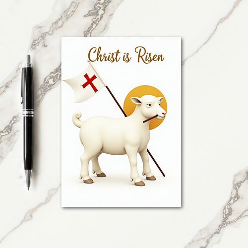 Victorious Sheep Celebration Card