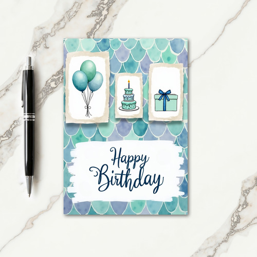 Vignette Cake Birthday Card