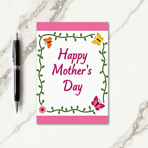 Vine Border Mothers Day Card