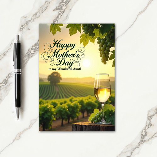 Vineyard Aunt Mothers Day Card