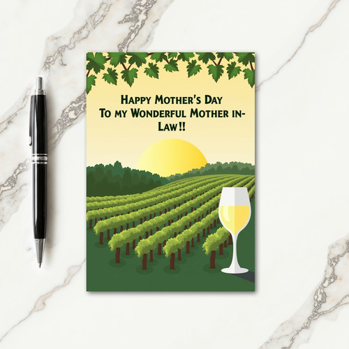 Vineyard Mothers Day Message Card