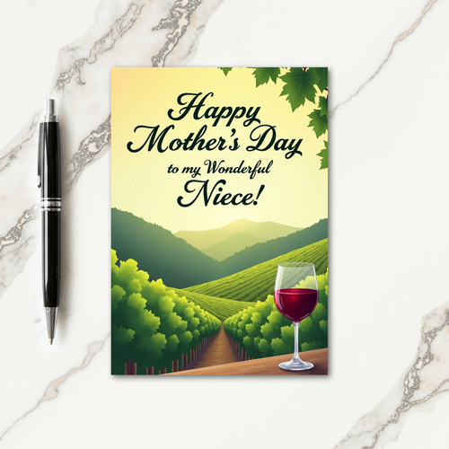 Vineyard Mothers Day Niece Card