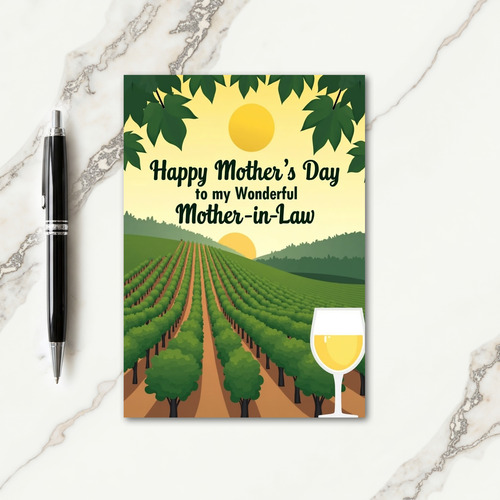 Vineyard Mothers Day Scene Card
