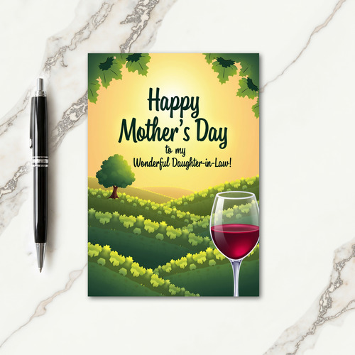 Vineyard Wonderful Mothers Day Card