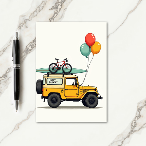 Vintage Adventure Vehicle Card