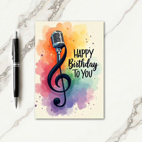 Vintage Amp Birthday Card