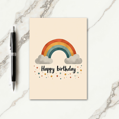 Vintage Arc Birthday Card