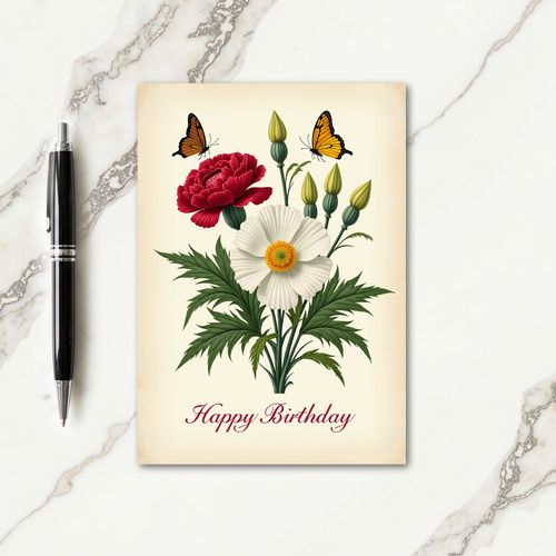 Vintage Art Birthday Card