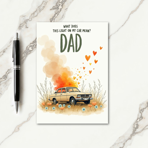 Vintage Auto Sweet Fathers Day Card