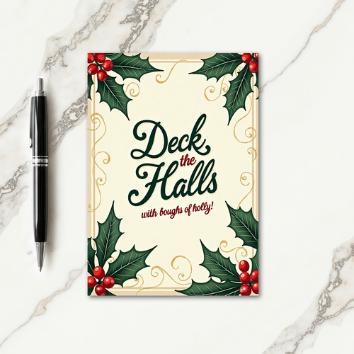 Vintage Berry Christmas Card