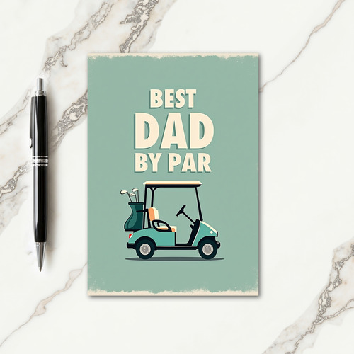Vintage Best Dad By Par Card
