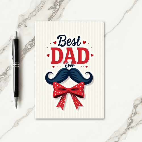 Vintage Best Dad Ever Card