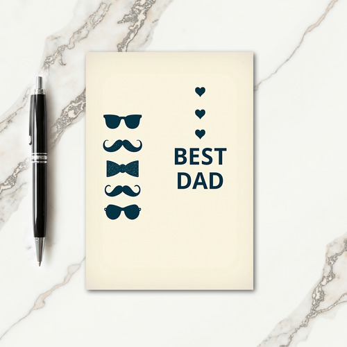 Vintage Best Dad Silhouette Card