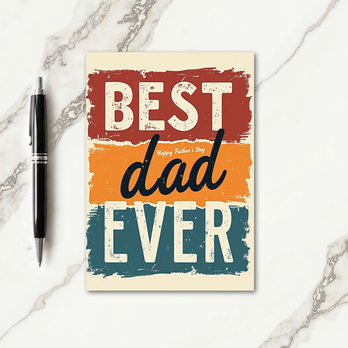 Vintage Best Ever Dad Card