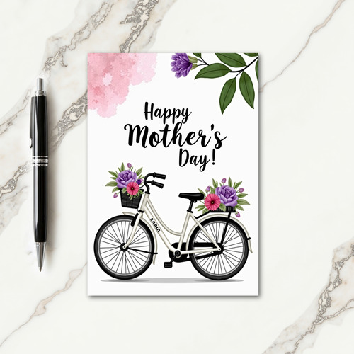 Vintage Bicycle Mothers Day Card