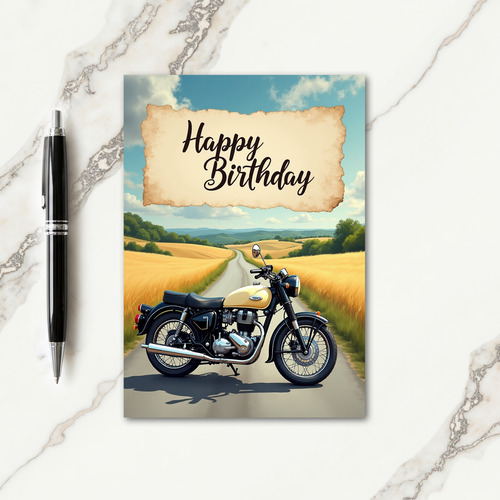 Vintage Bike Celebration Card