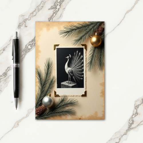 Vintage Bird Christmas Card thumbnail